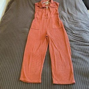 NWT Free People Collared Romper Jumpsuit Size: Large